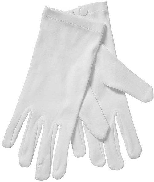 Handschoenen Wit met Drukknoopjes (katoen)