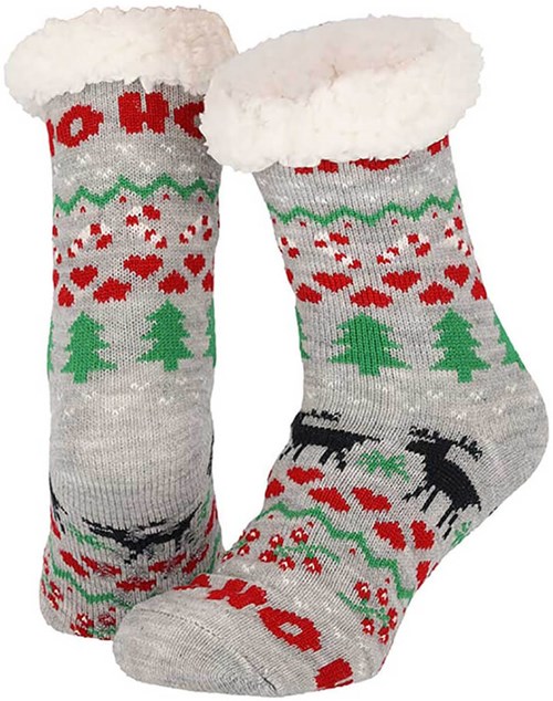 Dames Huissokken Kerst Ho Ho Ho
