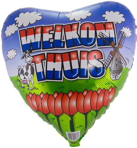 Folieballon Welkom Thuis Hart