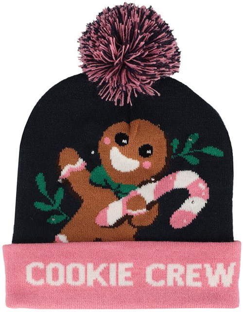 Kerst Beanie Kind Cookie Crew met LED