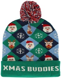 Kerst Beanie Kind Xmas Buddies met LED