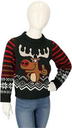 Kersttrui Kind Rendier Groen