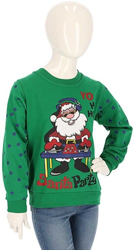 Kersttrui Jongens Santa Party (zijkant)