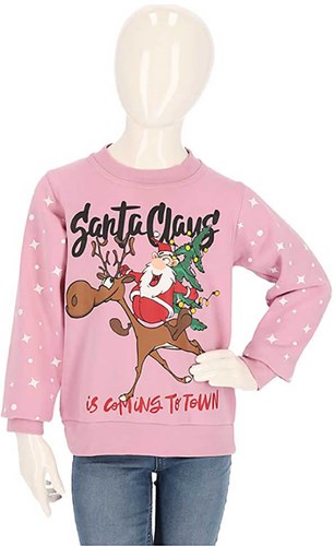 Kersttrui Meisje Santa Claus