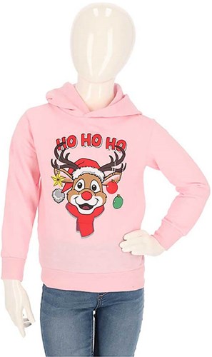 Kersttrui Meisje Hoodie Ho Ho Ho