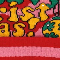 Kerst Beanie Groovy Christmas met LED (detail)