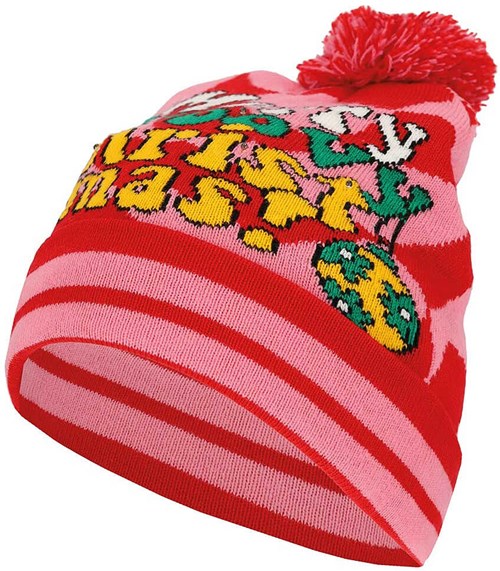 Kerst Beanie Groovy Christmas met LED (zijkant)