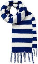 Sjaal Gebreid Blauw/Wit