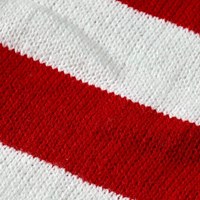 Sjaal Gebreid Rood/Wit (detail)