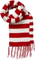Sjaal Gebreid Rood/Wit