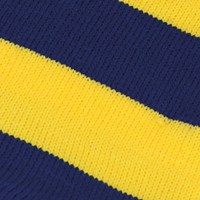 Sjaal Gebreid Blauw/Geel (detail)