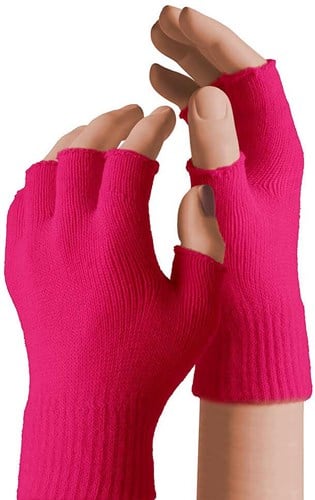 Vingerloze Handschoenen Neon Pink Kind