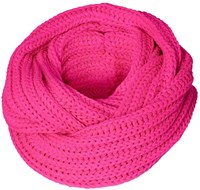 Gebreide Sjaal Rond Neon Pink