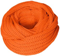Gebreide Sjaal Rond Neon Oranje