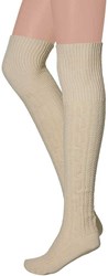 Tiroler Overknee Kousen Ecru (70% wol)