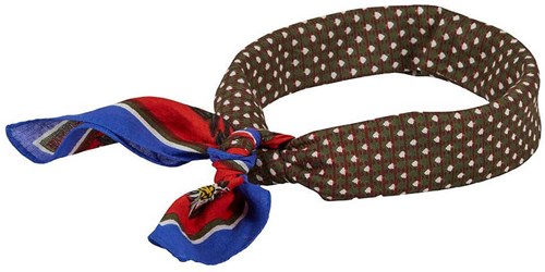 Tiroler Zakdoek - Sjaal Blauw Rood Edelweiss (1)