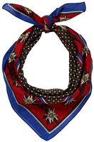 Tiroler Zakdoek - Sjaal Blauw Rood Edelweiss