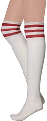 Cheerleader Sokken Wit/Rood