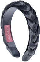 Trachten Haarband Fluweel Gevlochten Blauw (1)