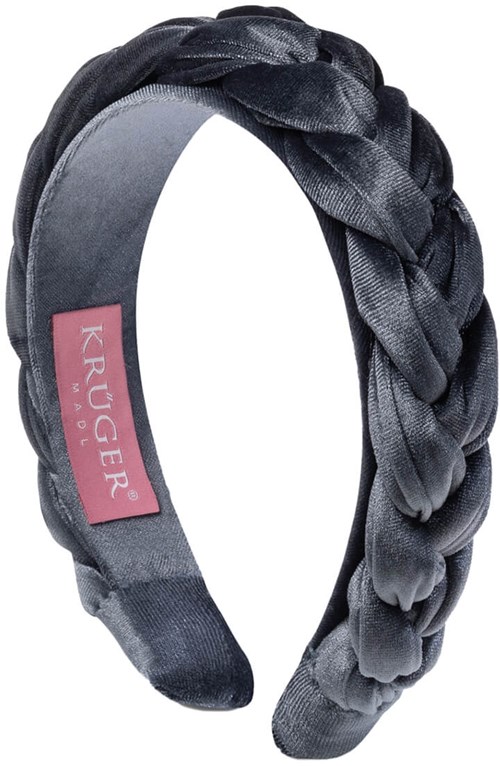 Trachten Haarband Fluweel Gevlochten Blauw (1)
