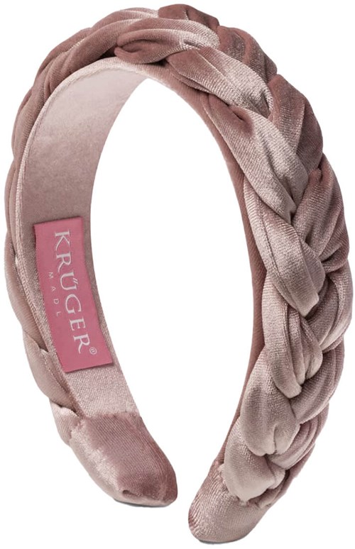 Trachten Haarband Fluweel Gevlochten Roze (1)