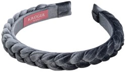 Trachten Haarband Fluweel Gevlochten Smal Blauw