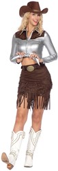 Cowgirl Outfit Bruin-Zilver Luxe