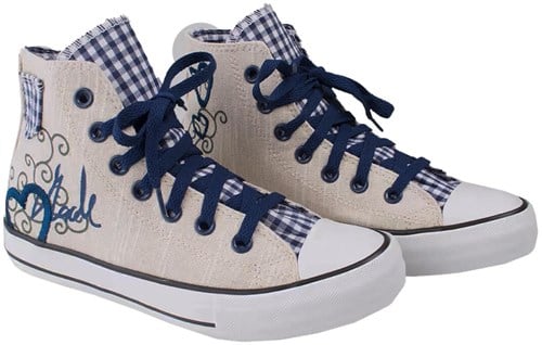 Dames Tiroler Trachten Sneaker Hart Blauw