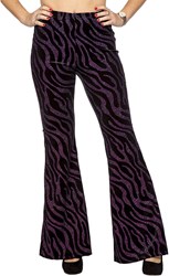 Flared Broek Dames Velvet Waves Pink