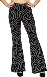 Flared Broek Dames Velvet Waves Zilver