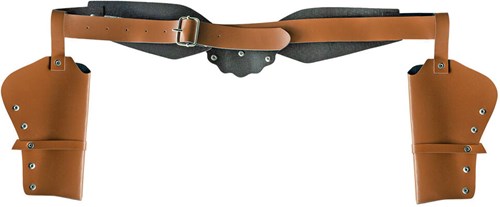 Holster Cowboy Dubbel Bruin (volwassenen) (product achterkant)