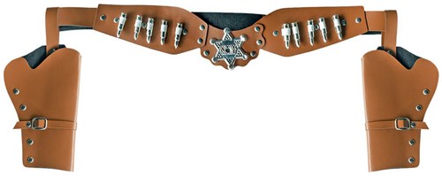 Holster Cowboy Dubbel Bruin (volwassenen) (product)