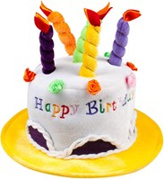 Taarthoed Happy Birthday Geel