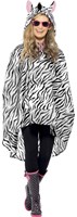 Party Poncho Zebra (Vrouw)