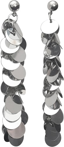 Pailletten Oorbellen Zilver