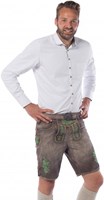 Heren Lederhose Kort Gaudi Groen (Runderleer)