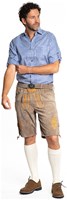 Heren Lederhose Kort Gaudi Oranje (Runderleer) (2)