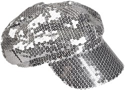 Disco Pet Pailletten Zilver