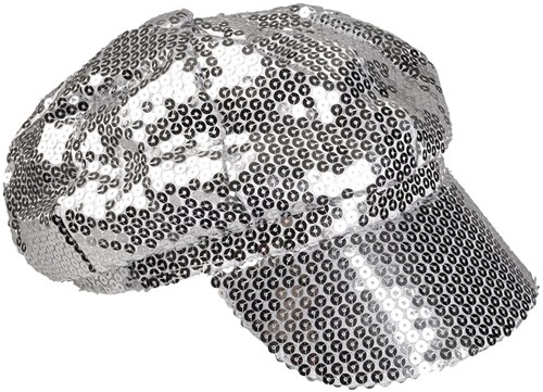 Disco Pet Pailletten Zilver