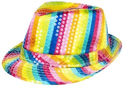 Hoed Al Capone Regenboog Rainbow