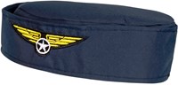 Hoedje Stewardess Blauw (zijkant)