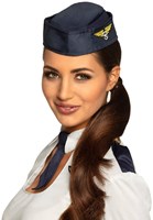 Hoedje Stewardess Blauw