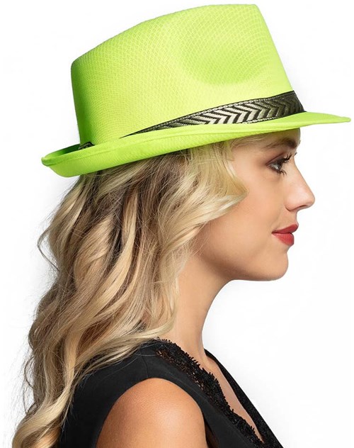 Hoed Funk Neon Groen (zijkant)
