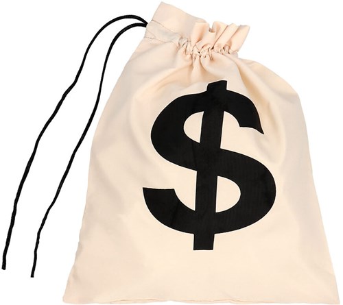 Inbreker Verkleedset Boef - 4 dlg. (geld zak)