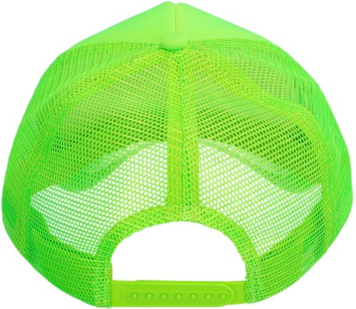 Trucker Pet Neon Groen (achterkant)
