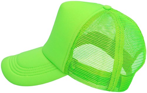 Trucker Pet Neon Groen (zijkant)