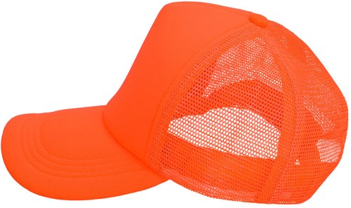 Trucker Pet Neon Oranje (zijkant)