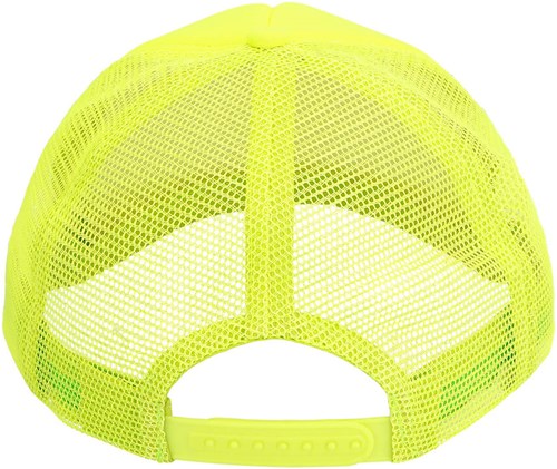 Trucker Pet Neon Geel (achterkant)