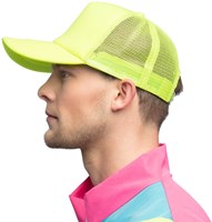 Trucker Pet Neon Geel (voorbeeld zijkant)