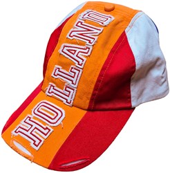 Baseballcap Holland Rood-Wit-Blauw-Oranje Stonewash